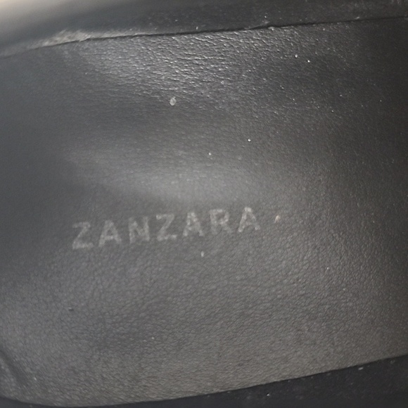 Zanzara Rory Black Leather Sneakers Size 12 - Picture 8 of 11